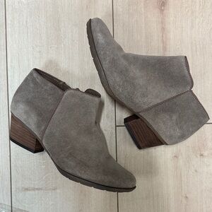Blondo Suede Ankle Booties in Taupe - 7.5 waterproof